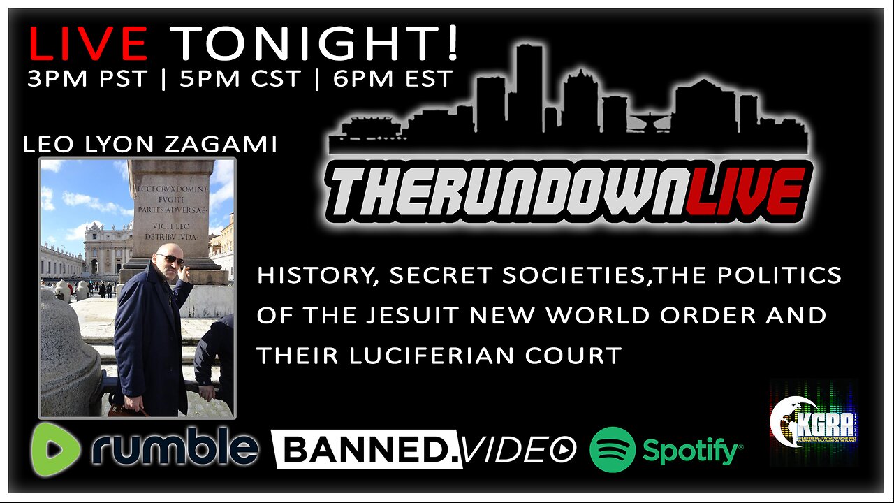 Rundown Live #1009 - Leo Lyon Zagami, the Pope, Illuminati