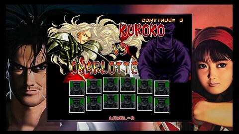 Samurai Shodown II Charlotte vs Kuroko