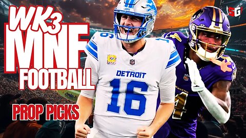 NFL Week 3 DFS: MNF Lions Vs. Ravens DFS Prop Bet Picks!