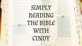 SIMPLY READING THE BIBLE WITH CINDY 9/2/2025