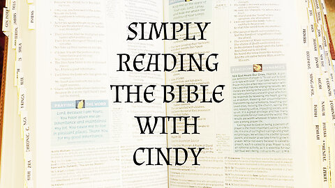 SIMPLY READING THE BIBLE WITH CINDY 9/2/2025