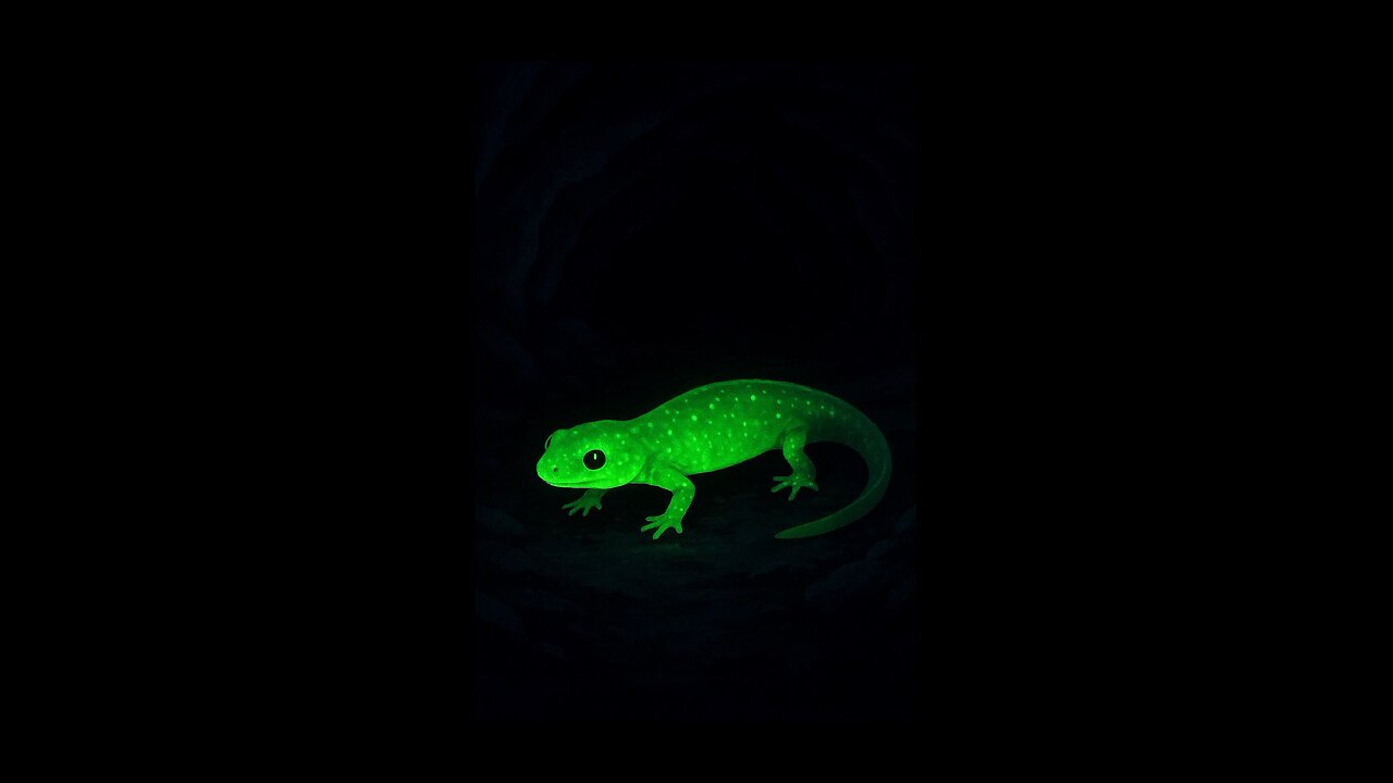 “Glowing Salamander Found in Hidden Ice Caves of Canada! 🌌🦎 (World’s Rarest Discovery)”