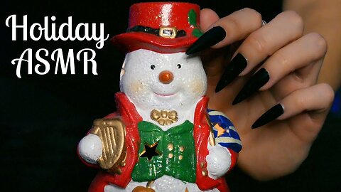 ASMR Tapping & Scratching Holiday Ornaments☃️(no talking)