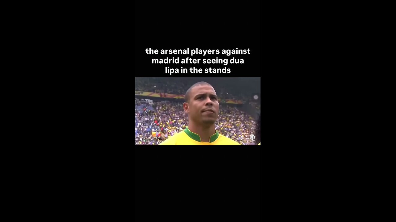 The arsenal players against Madrid after seeing Dua lipa in the stands