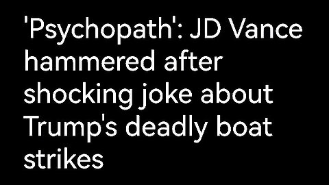 ❌ JD Vance Blowing Up The Fishermen