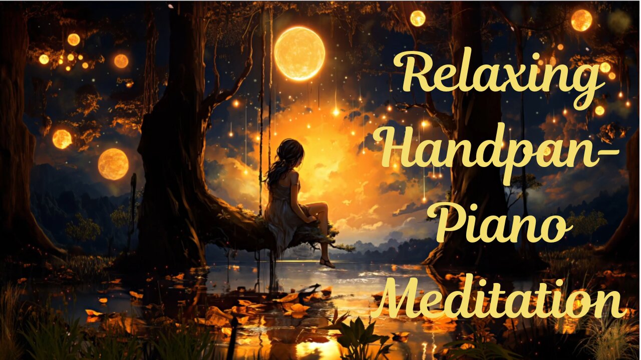 Magical Handpan-Piano Music Meditation in Deep Forest Moonlight
