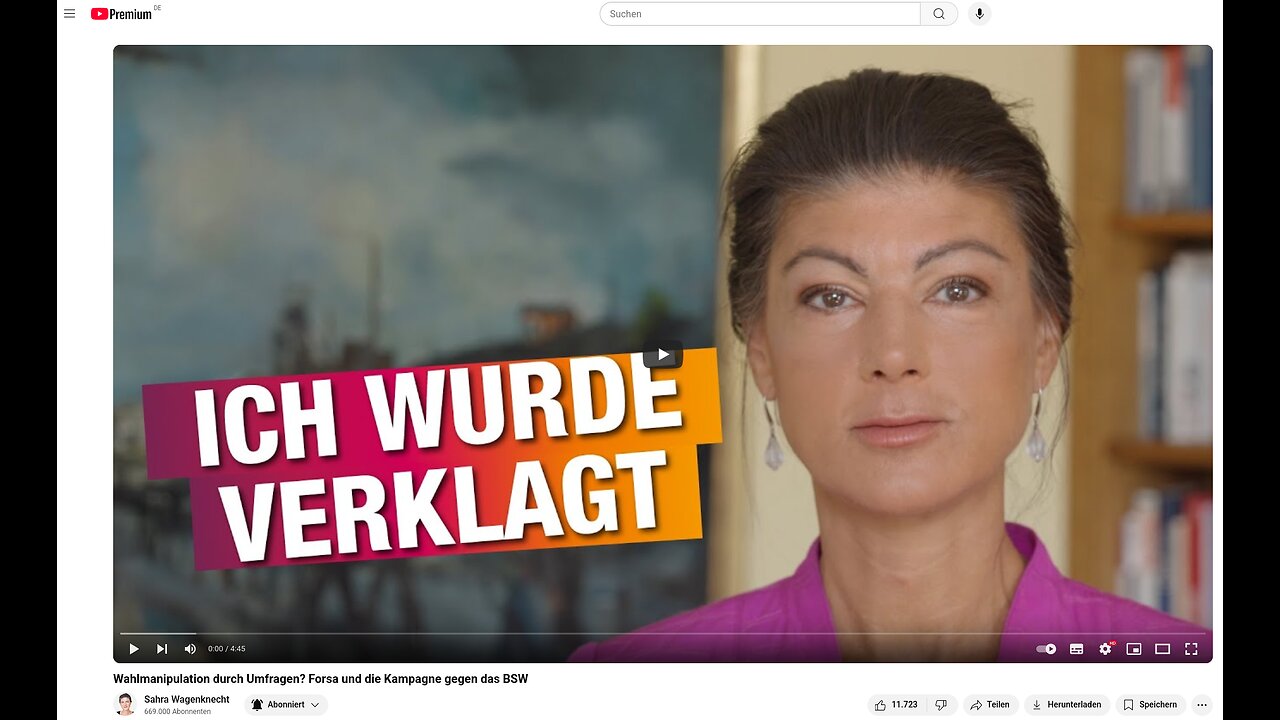 Forsa verklagt Wagenknecht