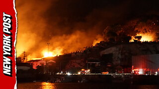 Massive Fire Engulfs 170 Homes in Japanese Coastal Town