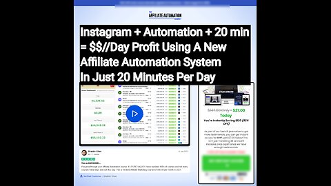 The Affiliate Automation Academy Review: Instagram + Automation + 20 Minutes = $$ Every Day
