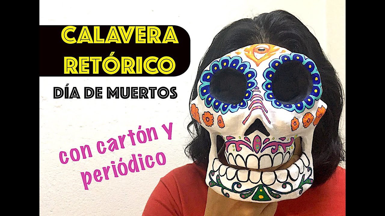 como hacer una CALAVERA de periódico y cartón
