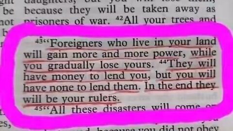 The Bible warned us about Foreigners - They will rise as we sink lower