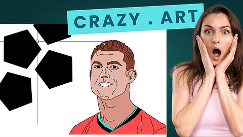 ✏️ Cristiano Ronaldo Drawing in AutoCAD | CR7 #cristiano #cristianoronaldo #football #art