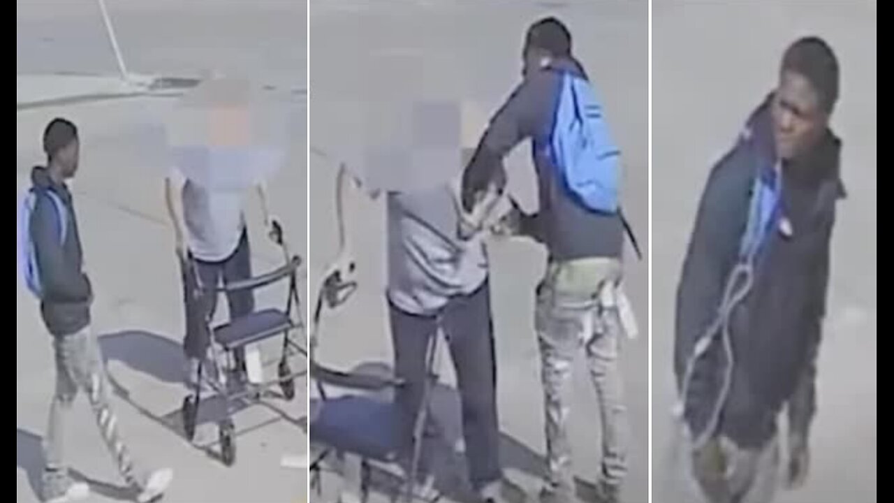 Black Man Strong Arm Robs Elderly Using Walker Like It's An Ordinary Daily Activity - Crime