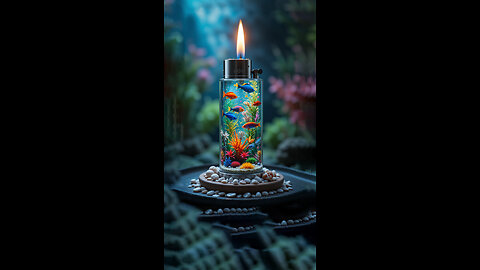 A Lighter That’s an Aquarium See the Magic Inside! 💫🐠 #aquarium #fishtank #uniquedesign #homedecor