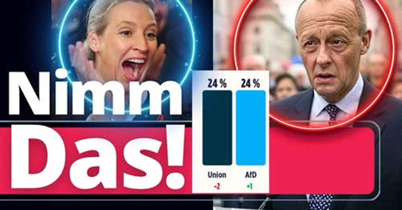 Sensation: AfD überholt CDU! WEF/Blackrock Merz außer sich!