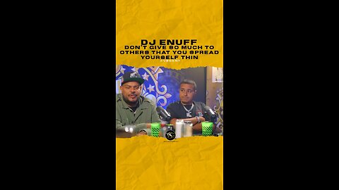 @djenuff Don’t give so much to others that you spread yourself thin