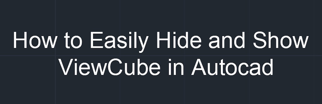 How to control the display settings of ViewCube in 2D & 3D drawings in Autocad?