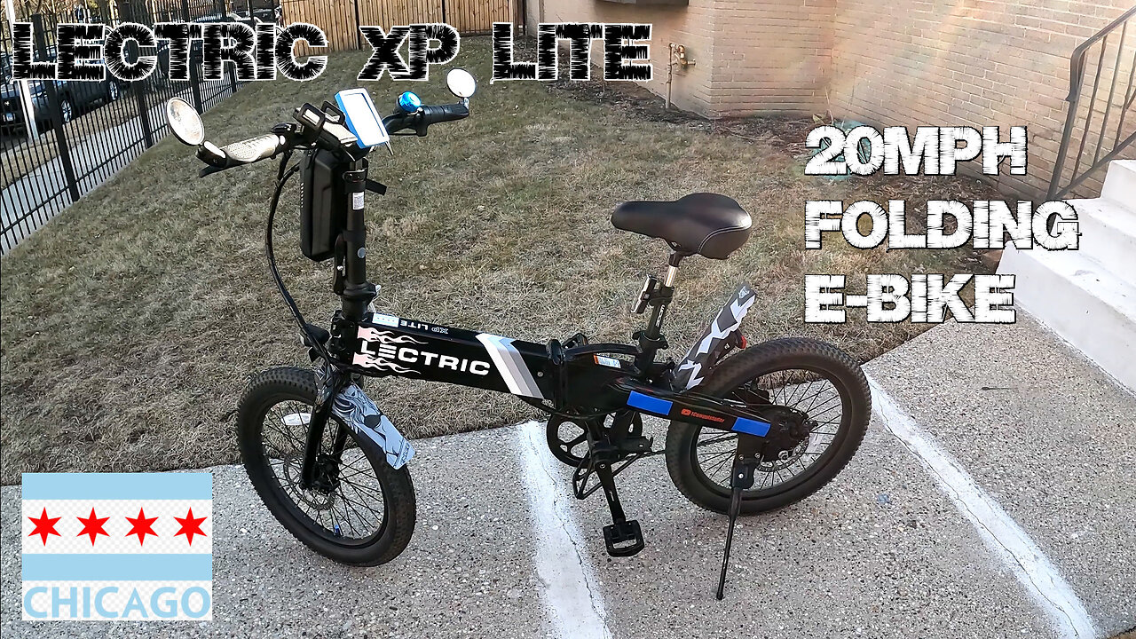 LECTRIC XP LITE FOLDING EBIKE RIDE ALONG : 20 MINUTE CRUISE AT 20MPH IN CHICAGO ON A COOL BREEZY DAY