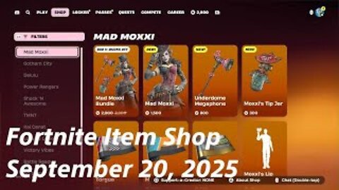Fortnite Item Shop|September 20, 2025(*New* Bundles)