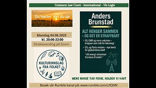 4.8.25: Anders Brunstad: Alt henger sammen, og er straffbart!