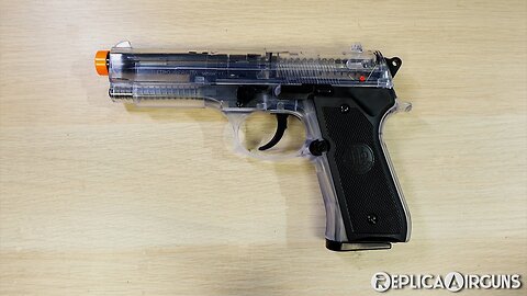 Umarex Beretta Mod. 92 FS Spring Clear Airsoft Pistol Table Top Review