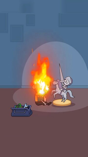 A hurricane lamp fell from above and caught him on fire! #shorts