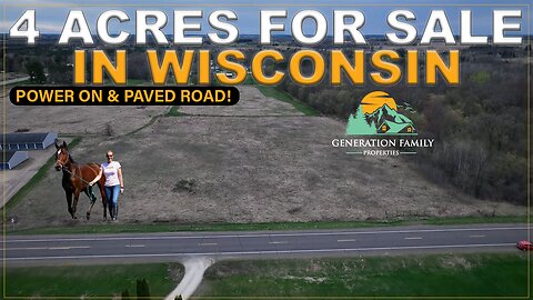 4 Acres in Wisconsin for Sale – Power ON & Paved Road! Ready to Build!