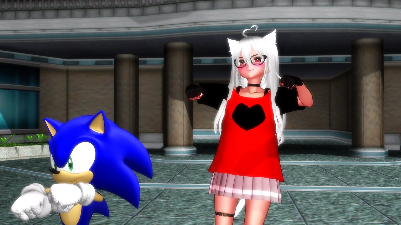 MMD Happy Synthesizer! [OC Sakura and Sonic]!