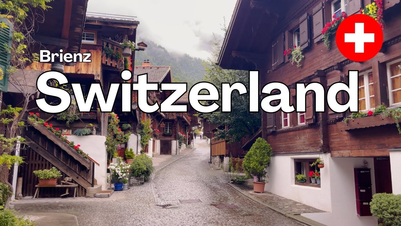 BRIENZ SWITZERLAND 🌺 Walking city Tour 4K HDR