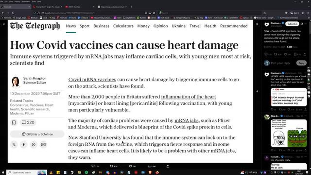 Heart Attacks from Vaccines all in the Mainstream