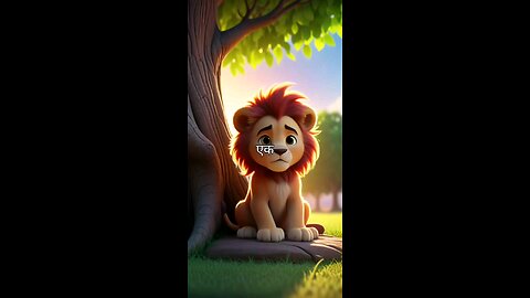 Girl and lion