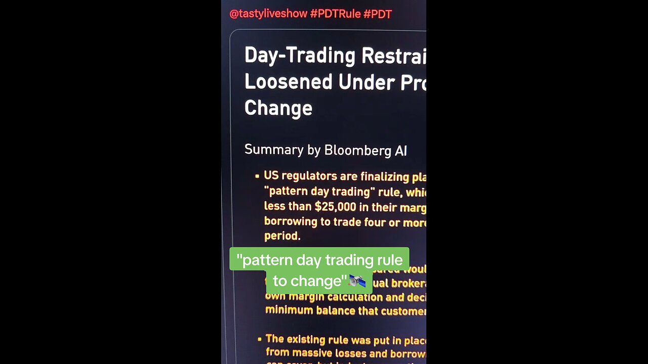 Day Trading Rules Changing 🛰