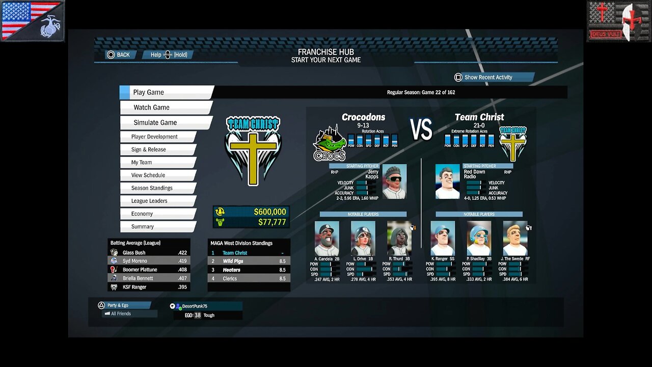 Based Sportsball 2025: Regular Season - Game #22 [Team Christ vs. Crocodons]
