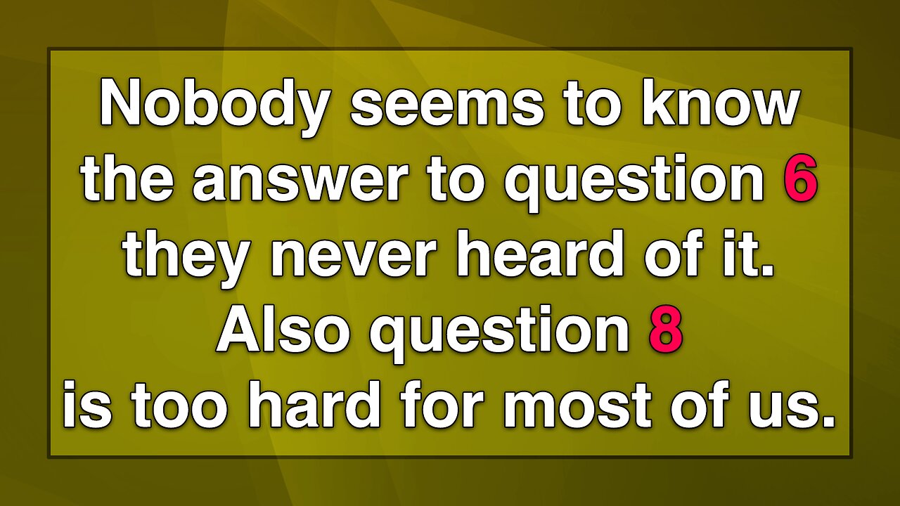 Hard Trivia Quiz