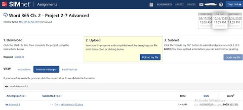 Word 365 Ch. 2 Project 2-7 Advanced