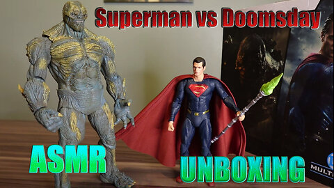 Superman vs Doomsday Figures - ASMR Unboxing McFarlane Toys BvS