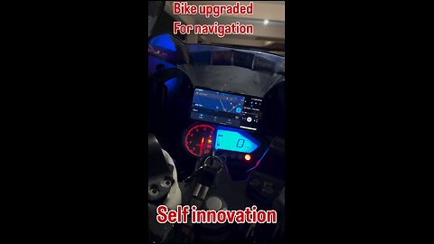 Smart bike with navigation display on pulsar 220F with speaker 🔈 🎧 #smarthelmet #blu #e