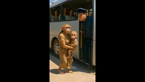 poor cute monkey and his mother 🐒🐒
