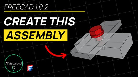 ⏱ TIMELAPSE 🪛 FreeCAD Assembly Tutorial - FreeCAD Thread Tutorial - FreeCAD Fasteners Workbench