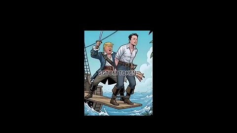 🏴‍☠️🌊 Donald Trump the Pirate Throws Elon Musk Into the Ocean! 💣🐱 | $GTOM TOKEN ON TELEGRAM