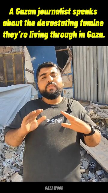 EXTRA FAT Gazan "Journalist" talks about the "famine" in Gaza. Where did he get the Cow he ate?