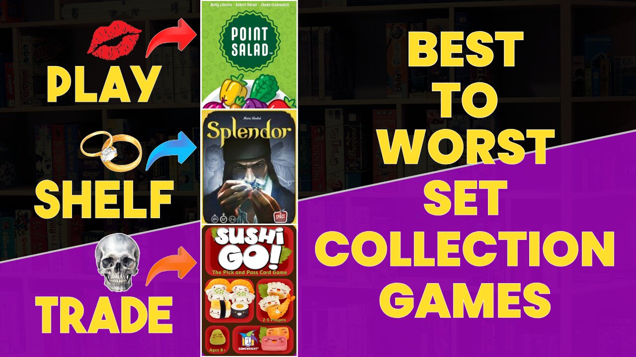 Play Shelf Trade - Sushi Go - Point Salad - Splendor