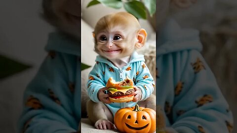 Watch this baby monkey sprinkle love with every move! ✨