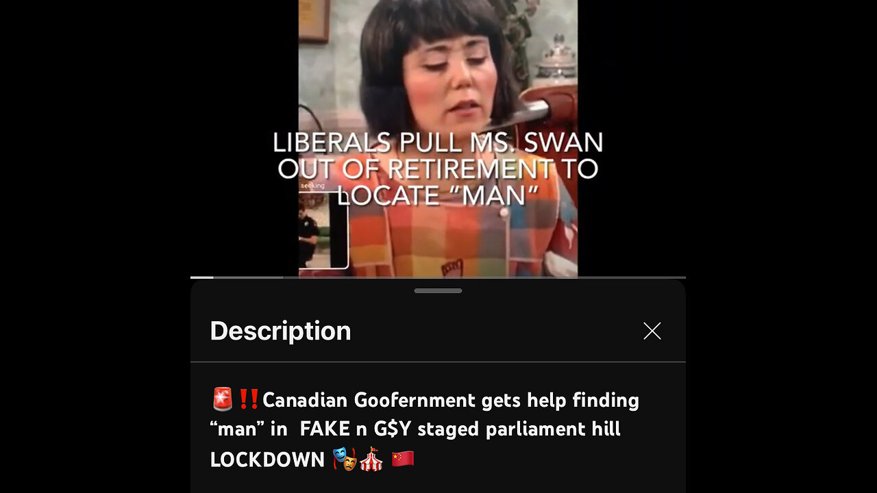 🚨‼️Canadian Goofernment gets help finding “man” in FAKE n G$Y staged parliament hill LOCKDOWN 🎭🎪 🇨🇳