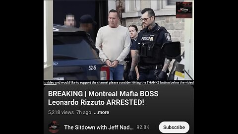 Montreal Mafia Boss Leonardo Rirruto arrested!