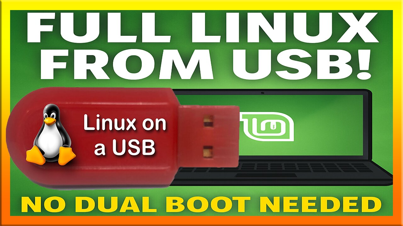 Run Full Linux from USB Not a Live CD! — No Dual Boot, No Partitions, No Changes to Windows!