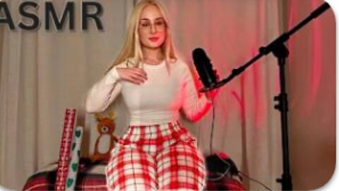Christmas PJs ASMR *body tapping + scratching, softspoken + whispers*