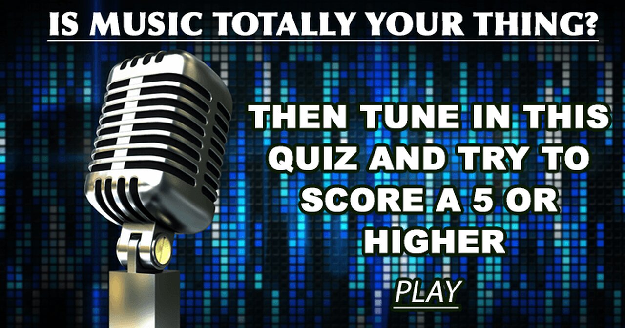 A quiz for music lovers!