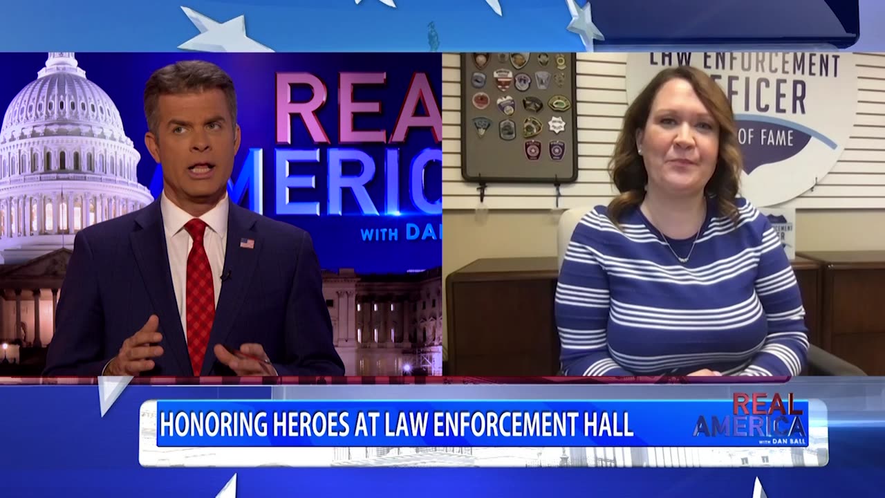 REAL AMERICA -- Dan Ball W/ Megan Stockburger, Law Enforcement Hall Of Fame, 3/26/25