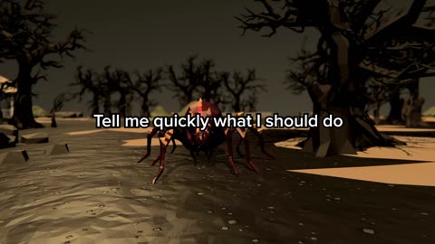 A spider is walking straight toward us.